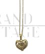 Chopard gold necklace with heart pendant with diamonds