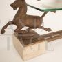 Flying Horse of Gansu coffee table for Maison Charles in bronze and crystal