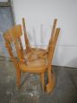 Set of 4 vintage beech bistro chairs, 1950s