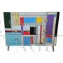 Vintage style design dresser in colored glass