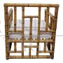 Pair of bamboo and rattan armchairs