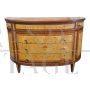 Antique Louis XVI style inlaid crescent dresser