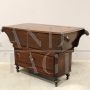 Antique bread cabinet sideboard in walnut, 19th century Italy