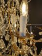 Florentine style chandelier with crystal drops