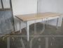 Vintage table in white lacquered fir wood, 1970s