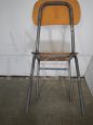 Vintage metal school chair from the 1950s