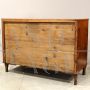 Antique Directoire chest of drawers in inlaid walnut, Italy 18th century