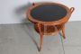 Paolo Buffa 50's coffee table with black satin glass top