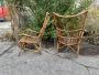 Pair of wicker armchairs from the 1950s