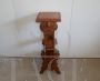 Vintage eclectic style carved wooden plant stand