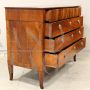 Antique chest of drawers from the Directoire period in walnut, 18th century Italy