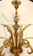 Avem chandelier in amber colored Murano glass, 1930s, with 6 lights