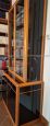 Vintage Torrigiani display bookcase in walnut and black crystal, 1990s