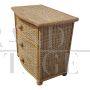 Pair of woven bamboo dressers