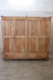 Large antique 4-door walnut wardrobe from the 19th century