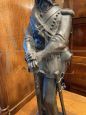 Antique military sculpture with Savoy artilleryman in bronze, 19th century