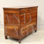 Antique capuchin chest of drawers in walnut from the Louis Philippe era, 19th century Italy