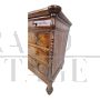 Antique 19th century chest of drawers with four drawers and turned columns