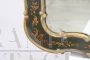 Antique style mirror with shaped and painted wooden frame