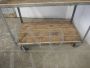 Vintage iron and wood workshop trolley from the 1960s