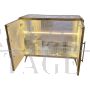 Design sideboard in artistic colored glass with lighting