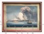 Pair of gouache paintings with Eruption of Vesuvius, Italy 19th century