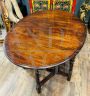 Antique drop-leaf Pembroke table with turned legs, 1910s - 1920s