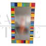 Design mirror covered with multicolored glass tiles