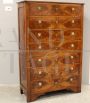 Antique Empire tallboy chest of drawers in walnut from the 19th century