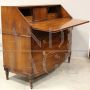 Antique Louis XVI bureau chest of drawers in walnut, Italy 18th century