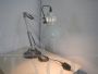 Vintage industrial white metal studio lamp, 1960s