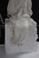 Precious sculpture of a noblewoman in white marble from the late 19th century