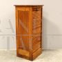 Office rolling shutter filing cabinet in oak