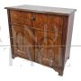 Antique style two-door walnut sideboard with drop-down compartment