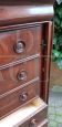 Antique mahogany veneered tallboy chest of drawers