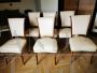 6 leather Art Déco chairs + 1 armchair, 1930s