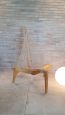 60s / 70s armchair in beech and rope