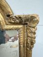 Small antique Louis Philippe mirror carved and gilded, 19th century