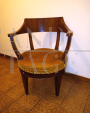 19th century tub chair in walnut