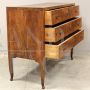 Antique Italian chest of drawers from the 18th century - Directoire era in walnut