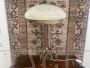 Large Art Nouveau table lamp in engraved glass and bronze                            