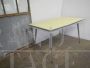 Vintage yellow formica kitchen table, 1950s