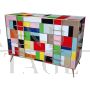 4-drawer dresser with multicolored glass tiles