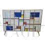 Mondrian style Murano glass dresser with four drawers   