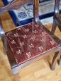 Pair of late 19th century chairs with velvet seat