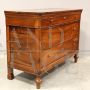 Antique Louis Philippe capuchin chest of drawers in walnut, 19th century Italy