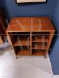 Teak wood vintage open bookcase, Italy 1960s