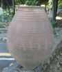 Antique jar in natural red terracotta