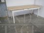 Vintage kitchen table in white lacquered fir wood, 1970s