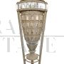 Column floor lamp with vase, covered with Murano glass beads